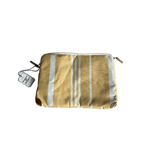BUSINESS & PLEASURE Yellow Striped Padded Laptop Sleeve Case NEW NWT - Picture 5 of 6